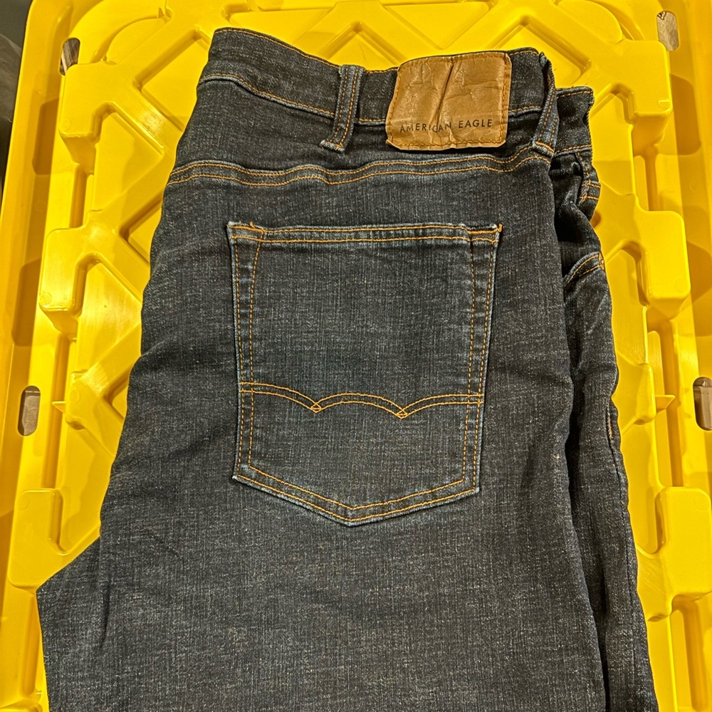 American Eagle Men’s Jeans Like New - No wear- 38X30 natural cuff wide leg